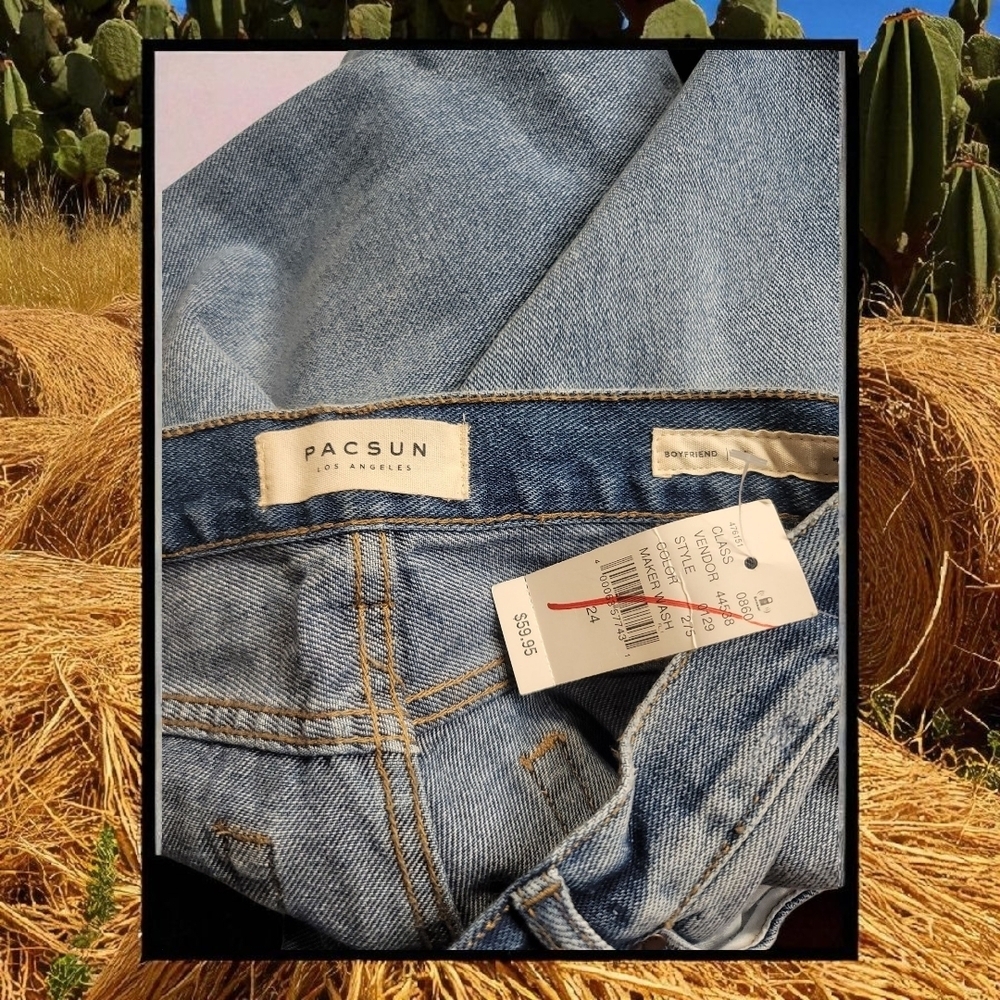 PacSun Classic Blue Denim Jeans 24" Waist - Picture 4 of 11